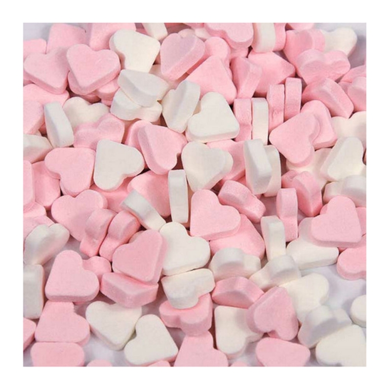 Dextrose - Vruchtenhartjes - Roze/Wit - 1 kg