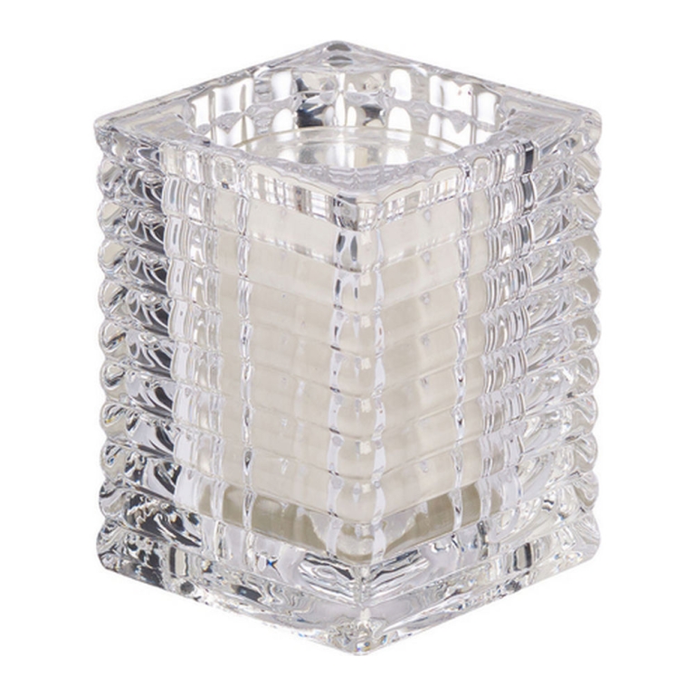 Bolsius - Theelicht Houder Ribbed Transparant - 6 stuks