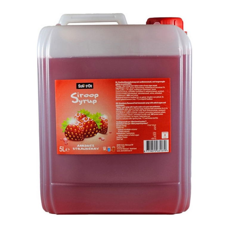 Sun D'or - Limonadesiroop Aardbei - 5ltr