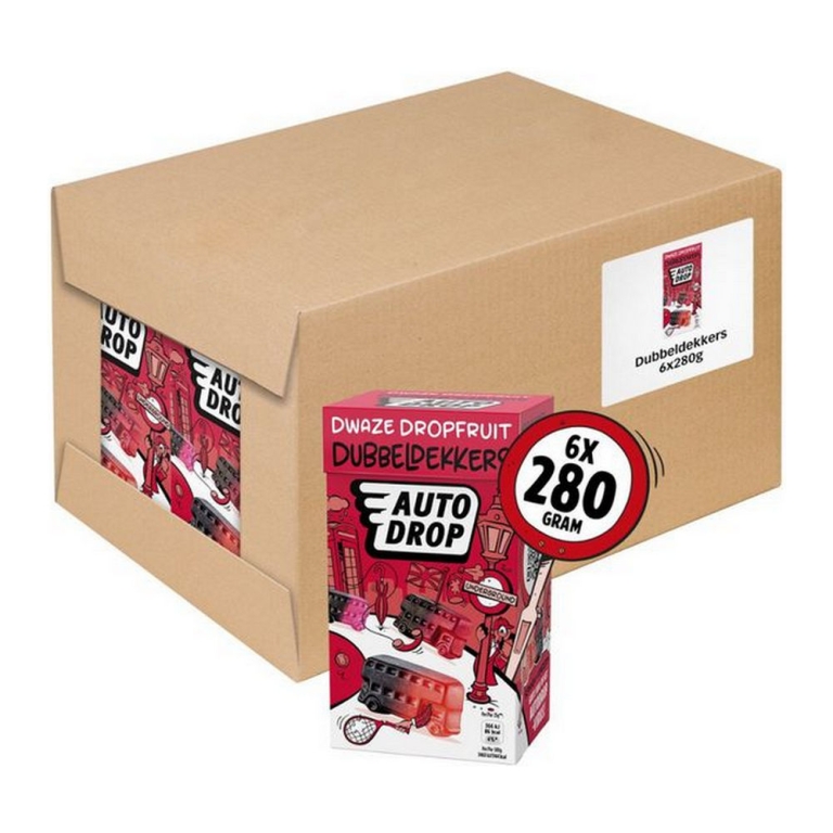 Autodrop - Dwaze Dropfruit Dubbeldekkers - 6x 280g