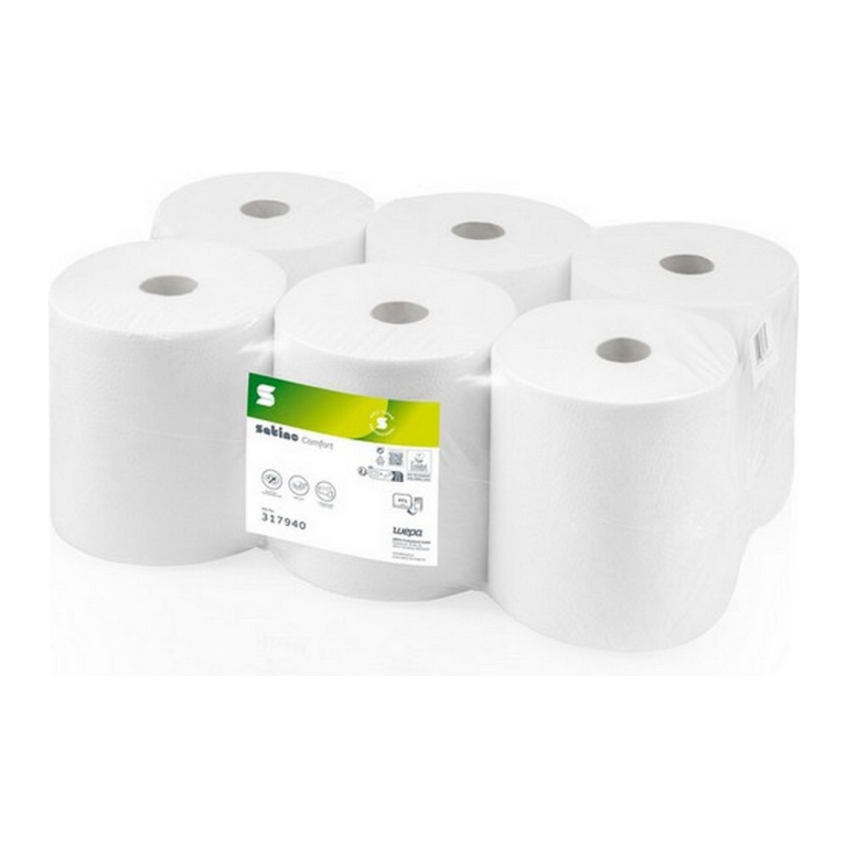 Wepa - Satino PT1 Comfort Handdoekrol 2lgs Wit 150m - 6 stuks