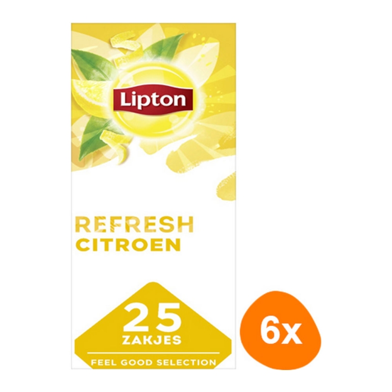Lipton - Feel Good Selection Zwarte Thee Citroen - 6x 25 zakjes
