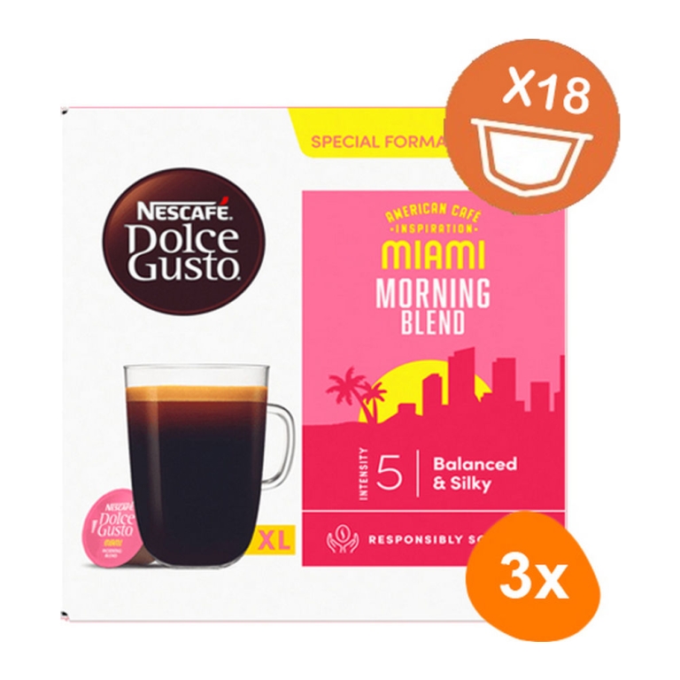 Dolce Gusto - Miami Morning blend - 3x 18 Capsules