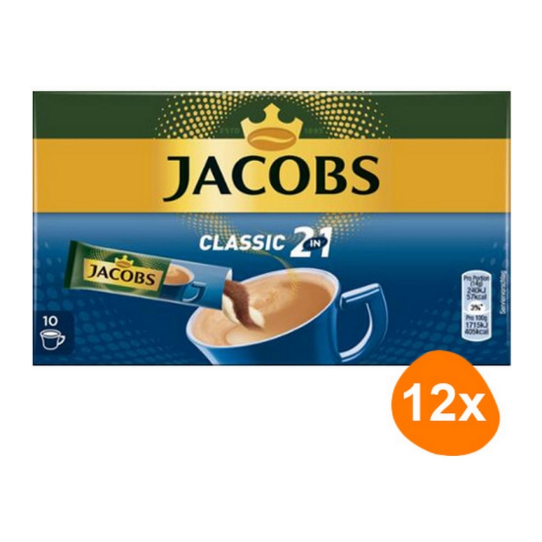 Jacobs - Classic 2in1 Sticks Oploskoffie - 12x 10 sticks