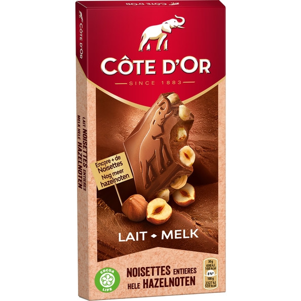 Cote d'Or - Block Melk Hele Noten - 9 x 180 gram