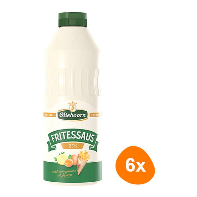 Oliehoorn - Fritessaus 25% - 6x 900ml