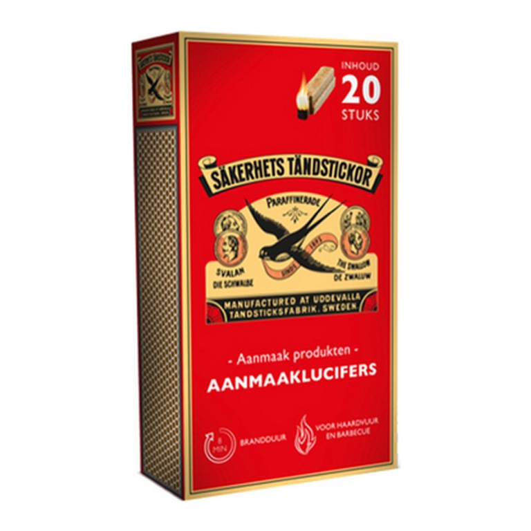 Zwaluw - Aanmaaklucifers - 20 stuks