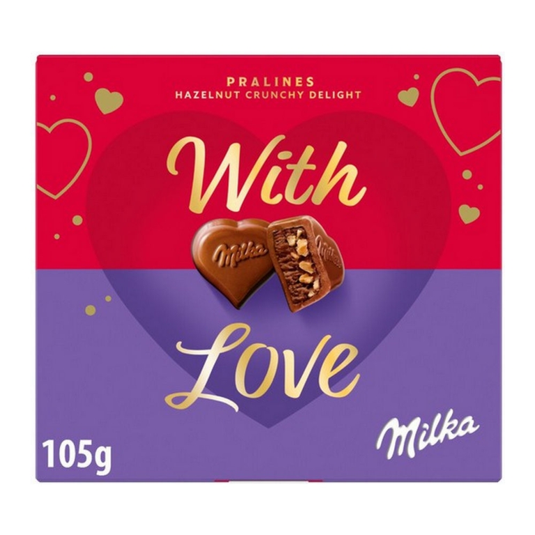Milka - With Love Praline Halzelnoot - 10 x 105 gram