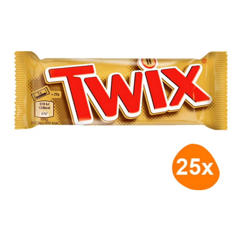 Twix - Chocoladereep - 25 repen