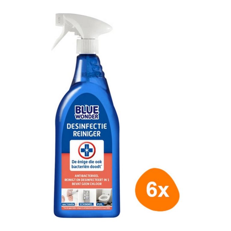Blue Wonder - Desinfectie-reiniger - 6x 750ml