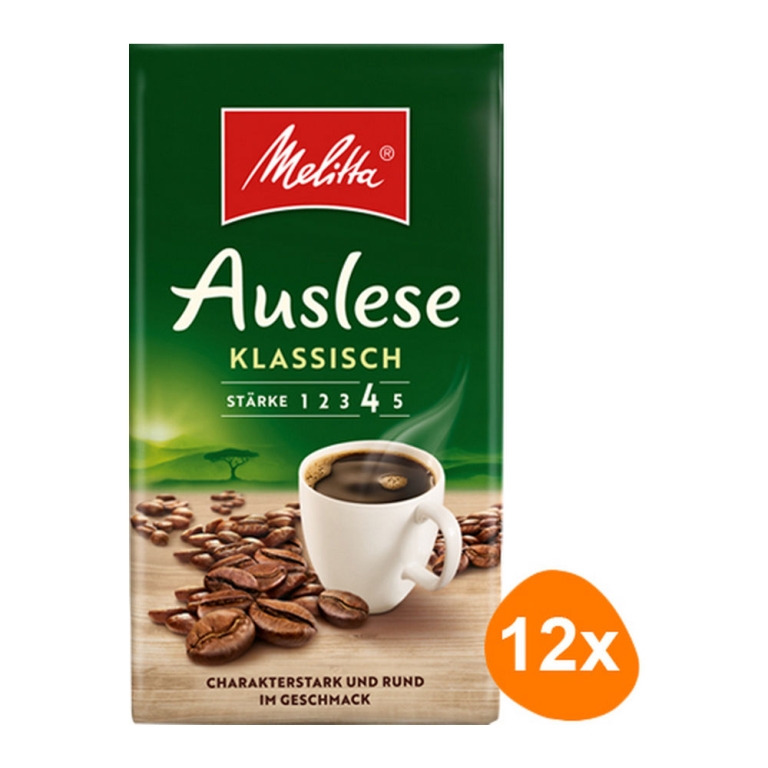 Melitta - Auslese Classic Gemalen koffie - 12x 500g
