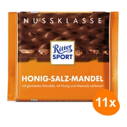 Ritter Sport - Honing zout amandel - 11x 100g