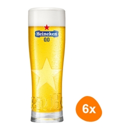 Heineken - Bierglas "0.0%" 250ml - 6 stuks