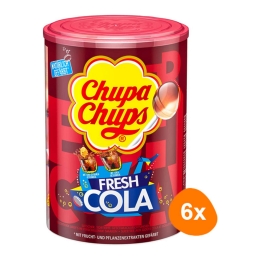Chupa Chups - Lolly's Fresh Cola - 6x 100 stuks