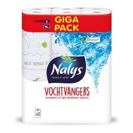 Nalys - Keukenpapier Vochtvangers - 12 rollen