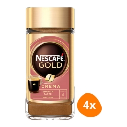 Nescafé - Gold Crema Oploskoffie - 4x 100g