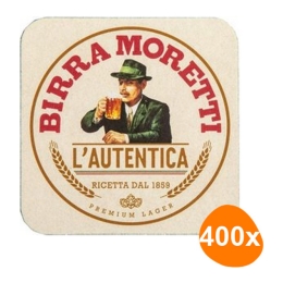 Birra Moretti - Bierviltjes - 400 stuks (4x 100 stuks)