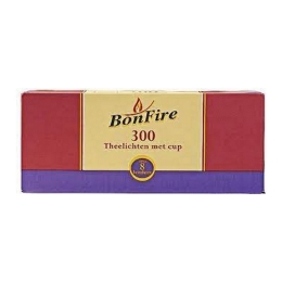 Bonfire - Theelichten Met Cup 8 Branduren - 300 Stuks