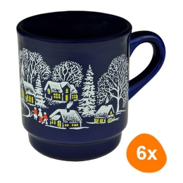 VanWell - Glühweinbeker (Blauw) 200ml - 6 stuks