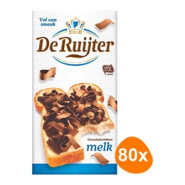 De Ruijter - Chocoladevlokken melk - 80x 15g