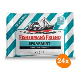 Fisherman's Friend - Spearmint Suikervrij - 24 Stuks