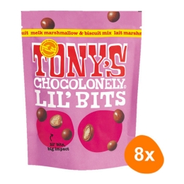 Tony's Chocolonely - Lil’Bits Melk marshmallow & biscuit mix - 8x 120g