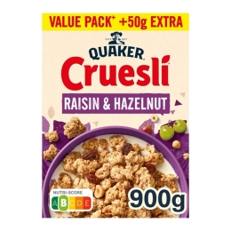 Quaker - Cruesli Rozijn & Hazelnoot - 900g