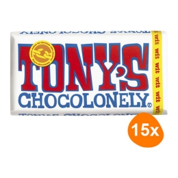 Tony's Chocolonely - Wit - 15x 180g