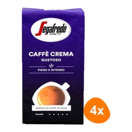 Segafredo - Caffe Crema Gustoso Bonen - 4x 1kg