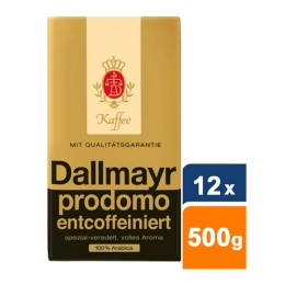 Dallmayr - Prodomo Cafeïnevrij Gemalen koffie - 12x 500g
