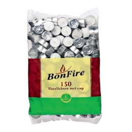 Bonfire - Theelichten Met Cup 6 Branduren - Zak 150 Stuks