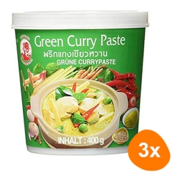 Cock Brand - Groene Currypasta - 3x 400g