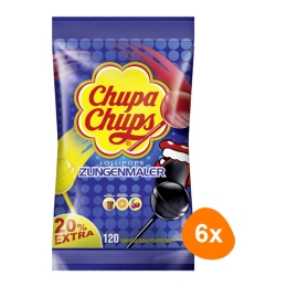 Chupa Chups - Lolly's Tongue Painter (Navulzak) - 6x 120 stuks