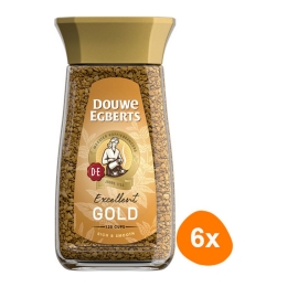 Douwe Egberts - Gold oploskoffie - 6x 200g