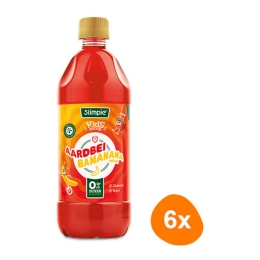 Slimpie - Aardbei Bananana Kids Siroop - 6x 580ml