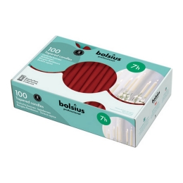 Bolsius - Gotische kaarsen - Wijnrood - 100 stuks