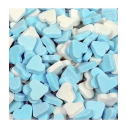 Dextrose - Vruchtenhartjes - Blauw/Wit - 1 kg
