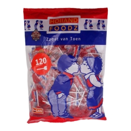 Holland Foodz - Hart Lolly Rood - 120 stuks