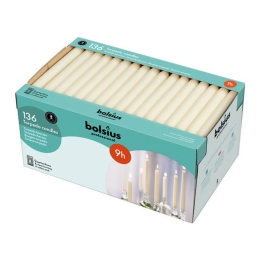 Bolsius - Gouda Torpedokaarsen - Ivoor - 136 stuks
