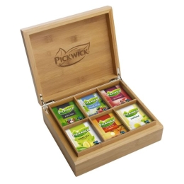 Pickwick - Professional Theekist Bamboe 6-vaks - Per stuk