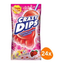 Chupa Chups - Crazy Dip Aardbei - 24 Stuks
