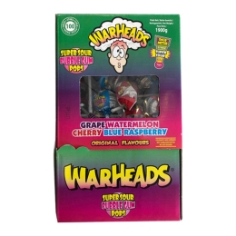 Warheads - Super Sour Bubblegum Pops - 100 stuks