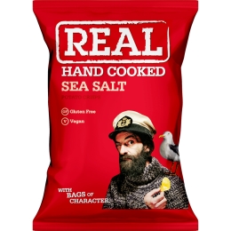 Real Crisps - Sea Salt Crisps Zak - 10 x 150 gram