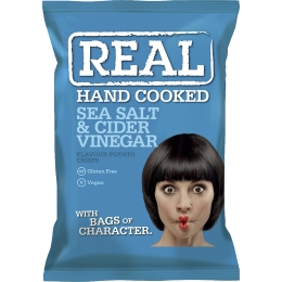Real Crisps - Sea Salt & Cider Vinegar - 10 x 150 gram