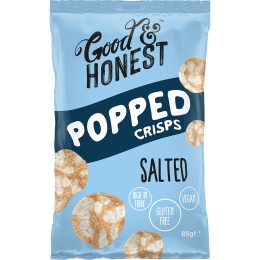Good & Honest - Popped Crisps Salted Zak - 8 x 85 gram