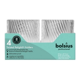 Bolsius - Relight Houder Twist Transparant - 4x