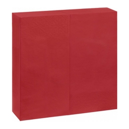 Servetten 2-laags - 1/8 vouw - Rood - 40x40cm - 32x50 stuks