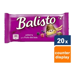 Balisto - yoberry en bosvruchten chocoladereep - 20x 2 repen