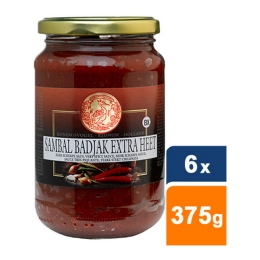 Koningsvogel - Sambal Badjak Heet - 6x 375g 