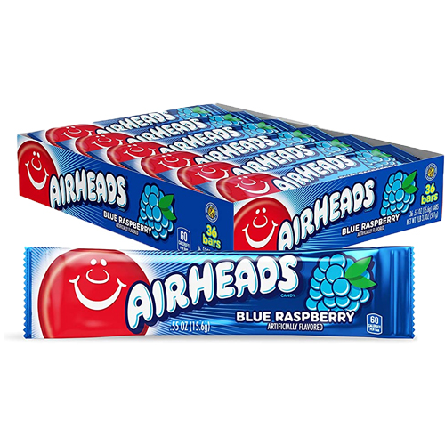 Airheads - Blue Raspberry - box van 10 Stuks